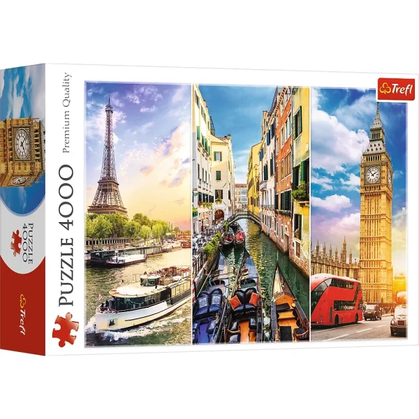 (45009) Puzzle din lemn 4000elem. "Calatorie in jurul Europei"