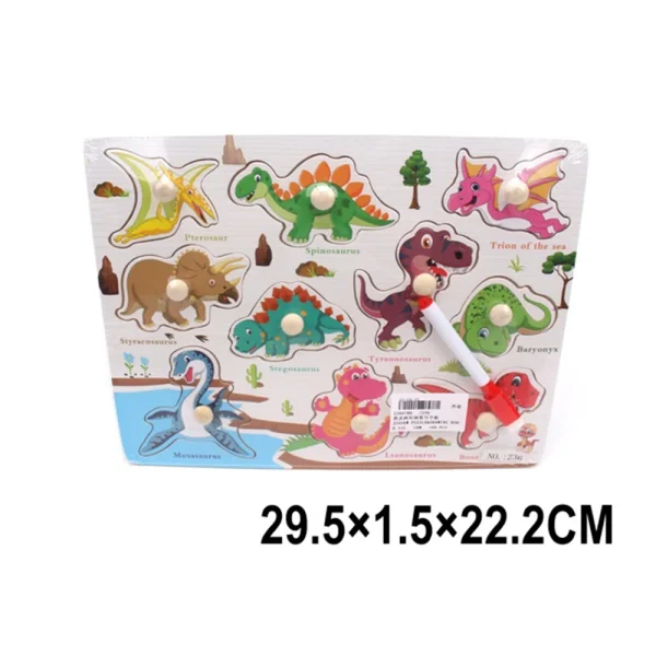 (47809) Jucarie puzzle din lemn+ tabla de desen