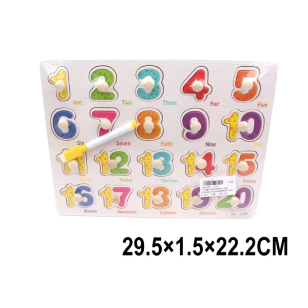 (47830) Jucarie puzzle din lemn+ tabla de desen