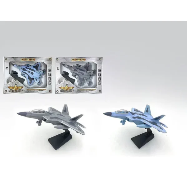 (53140) Jucarie avion din metal cu muz/lum
