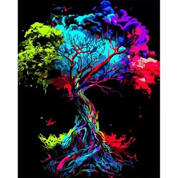 Pictura pe numere pe fon negru,40x50 cm (AH1014)