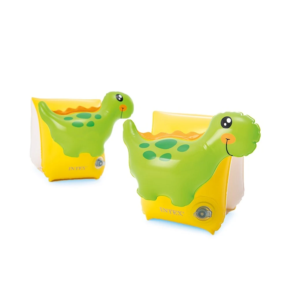 56664(1) Aripioare de înot gonflabile Dinozaur, 23×20 cm, 3–6 ani, Intex (56664) - imagine 1