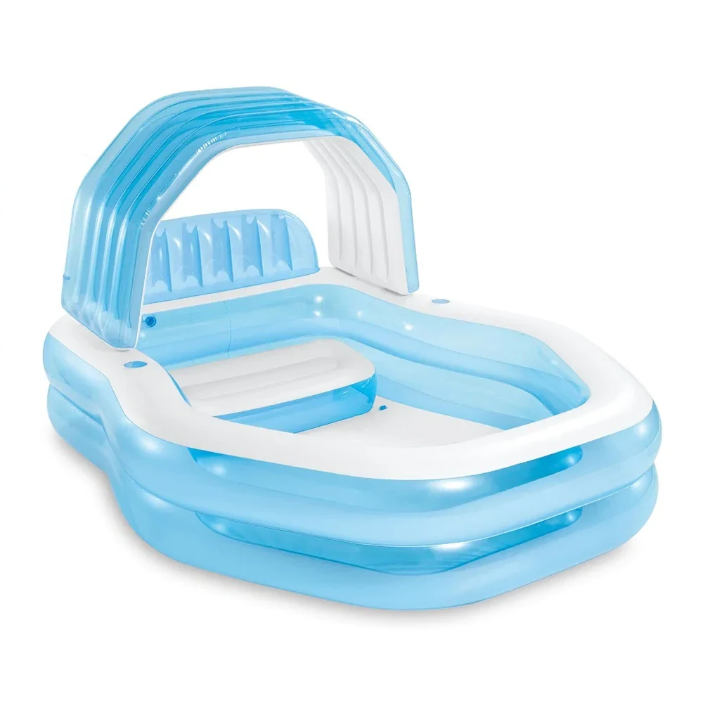 57186 Piscină gonflabilă cu baldachin detașabil 229×191×135 cm, 530 L, Intex (57186) - imagine 1