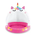 INTEX Piscină gonflabilă pentru copii cu baldachin „Unicorn” 102х102 cm, 45 L, 1-3 ani