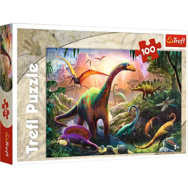Puzzle 100 elemente" Lumea dinozaurilor"