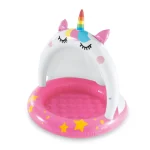INTEX Piscină gonflabilă pentru copii cu baldachin „Unicorn” 102х102 cm, 45 L, 1-3 ani - imagine 3