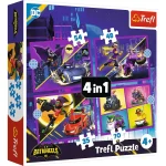 Puzzle 4in1 "Faceți cunoștință cu Batwheels"