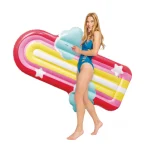 INTEX Plută-saltea gonflabilă „Nori pe curcubeu”, 175x117x20 cm, până la 100 kg - imagine 2