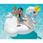 INTEX Plută-saltea gonflabilă „Lebăda regală” cu mânere, 142x137x99 cm, până la 40 kg. 3+ - imagine 2