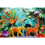 Trefl aniversar de 40 de ani - Artă pe hârtie: Junglă, 160 elemente (40051) - imagine 2