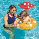 INTEX Cerc gonflabil „Ciupercuța” cu decupaje pentru picioare și baldachin D 69 cm, până la 15kg, 1-2 ani - imagine 2