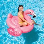 Plută gonflabilă Flamingo cu mânere, 142×137×97 cm, max. 80 kg, 3+ ani, Intex (57558) - imagine 2