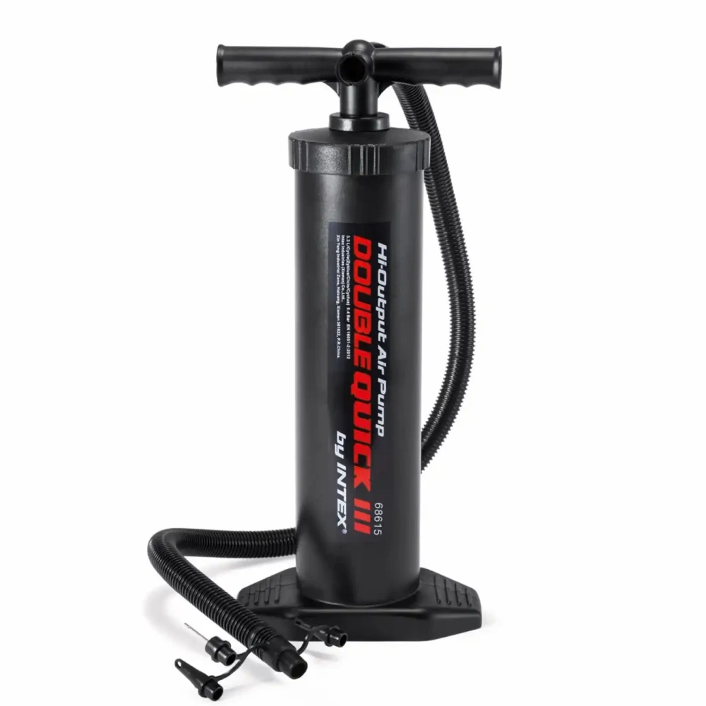 68615(1) Pompa de aer manuală „Double Quick III”, furtun cu 4 duze, 48 cm (68615) - imagine 1