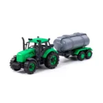 Tractor cu inerție și cisternă Progress, verde (în cutie), Polesie (91567)