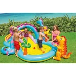 INTEX Centrul de joacă gonflabil “Dinoland” 302x229x112 cm, 290 L, până la 81 kg, 2+ - imagine 3