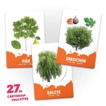 27 de cartonase. Arbori si arbusti,frunze si fructe - imagine 3