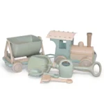 Trenuleț pentru copii cu 1 vagon și set de nisip, Doloni (013222/01eco)