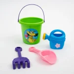 Set de joacă cu nisip Nr.1 (găleată, stropitoare, lopățică, greblă) (170×175×210 mm) (013555/3)