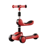 Trotineta copii cu scaun, transformabila 2 in 1, cu roti luminoase LED ,ghidon cu inclinare (91801)