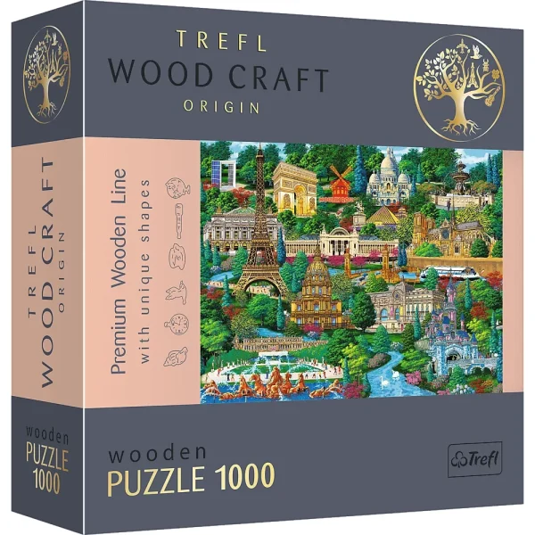 Puzzle din lemn 1000 elemente "Locuri faimoase"