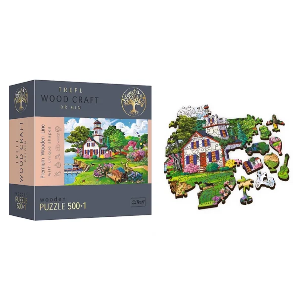 Puzzle din lemn 501elem. "Portul in timpul verii"