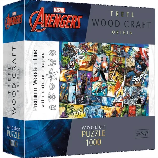 Puzzle din lemn 1000 elemente "Universul Comic,Marvel"