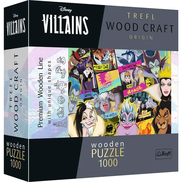 Puzzle din lemn 1000 elemente "Villains Reunion"
