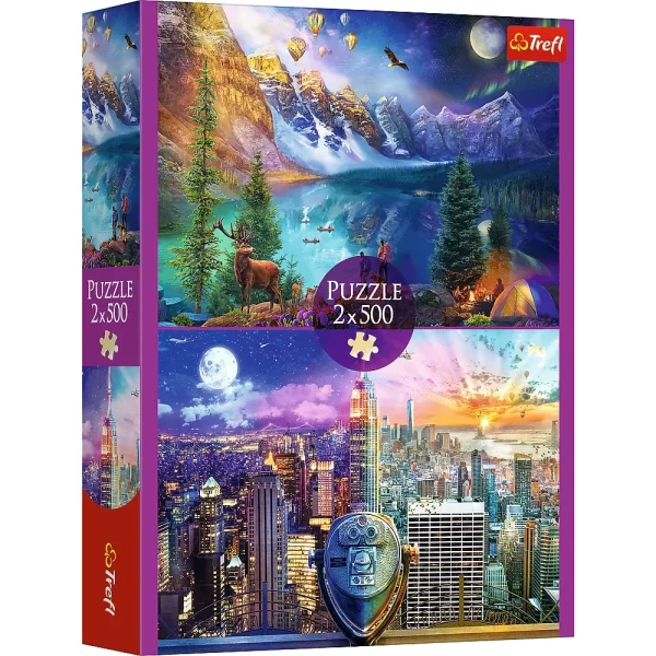 Puzzle 2x500  "Tur prin America"