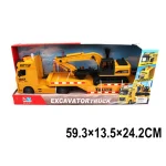 Trailer cu inertie ,cu sunete si lumini in set cu excavator (48634)