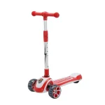 Trotineta pliabila cu trei roti luminoase pentru copii (51802（JSCL518)-red)