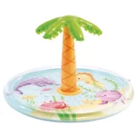 Piscină gonflabilă pentru copii cu jet de apă Palm Tree, 173×104 cm, 166 L, 2+ ani, Intex (56433)