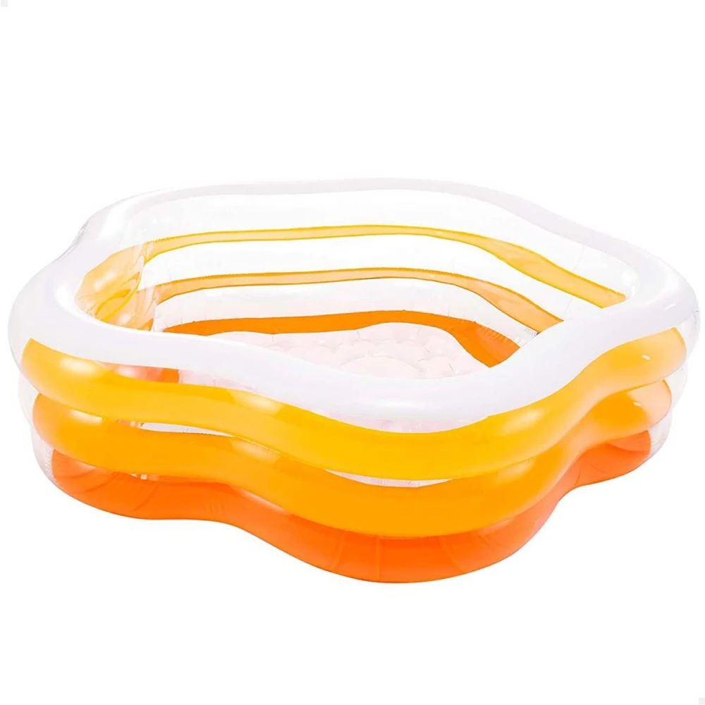 56495(1) Piscină gonflabilă pentru copii Summer Colors cu bază gonflabilă, 185×180×53 cm, 460 L, 3+ ani, Intex (56495) - imagine 1