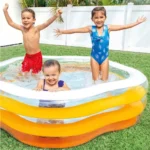 Piscină gonflabilă pentru copii Summer Colors cu bază gonflabilă, 185×180×53 cm, 460 L, 3+ ani, Intex (56495) - imagine 2