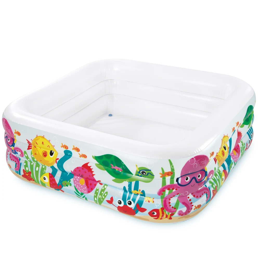 57471(1) Piscină gonflabilă pentru copii Aquarium, 159×159×50 cm, 340 L, 3+ ani, Intex (57471) - imagine 1
