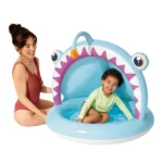 Piscină gonflabilă pentru copii Angler Fish cu protecție solară, 127×102×86 cm, 45 L, 1–3 ani, Intex (58419) - imagine 3