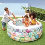 Piscină gonflabilă pentru copii Fishy Fun cu bază gonflabilă, 152×56 cm, 360 L, 6+ ani, Intex (58480) - imagine 2
