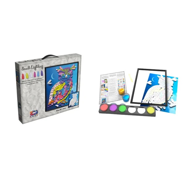 Jucarie Tablou in set cu plastilina usoara