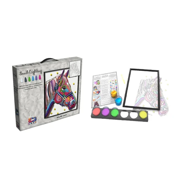 Jucarie Tablou in set cu plastilina usoara