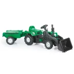 Tractor excavator cu pedale cu remorca