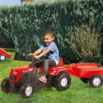 Tractor cu pedale și remorcă Ranchero roșu, Dolu (8146) - imagine 2