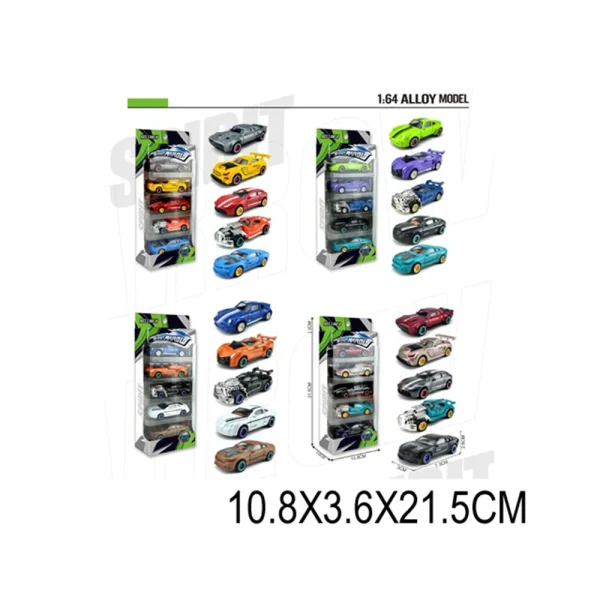 Jucarie set 5 masini din metal (set 2buc  )
