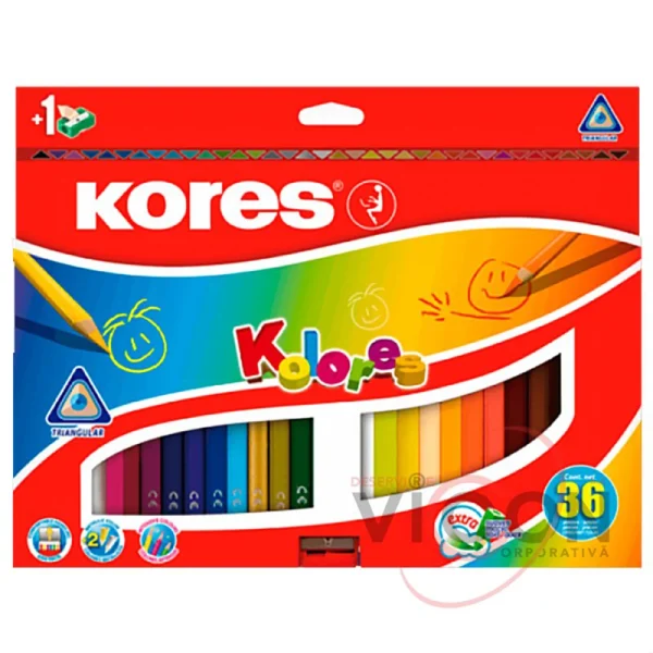 Creioane color Kores 36 cul.
