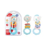 Jucărie de dentiție cu zornăitoare – elefănțel, Huanger HE0137 (20106) - imagine 3