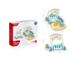 Premergător 2 în 1 cu pian muzical și covoraș de joacă, Huanger HE0637 (19759) - imagine 3