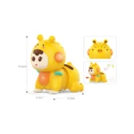 Păpușă interactivă cu mișcare, sunete și lumini, galbenă, Huanger HE0707