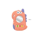 Jucărie zornăitoare dinozaur cu oglindă și dentiție, Huanger HE8079 (19735)