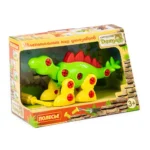 Constructor dinozaur Stegozaur – 30 piese, Polesie (76793) - imagine 3