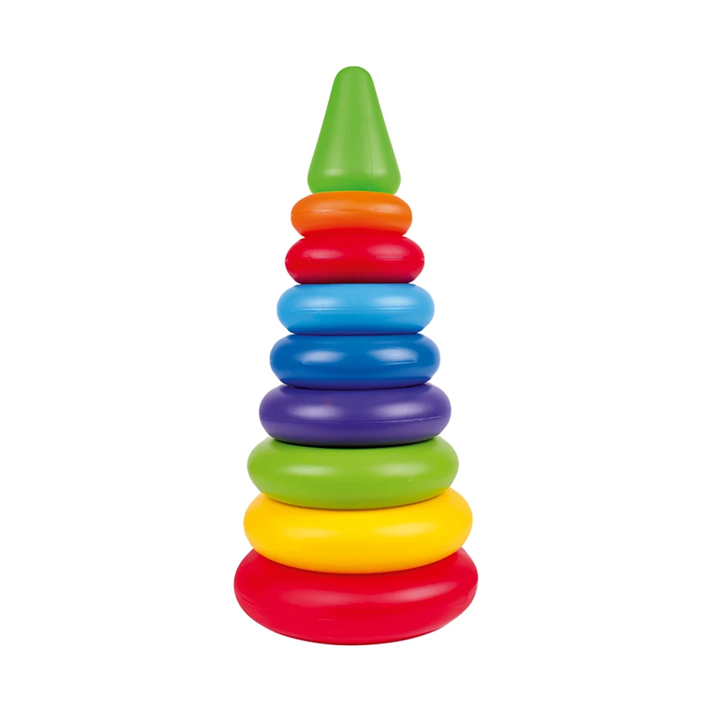 piramida-inele-colorate Piramidă cu inele colorate, mărime mare (0984) - imagine 1