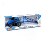 Tractor cu inerție și plug Progress, albastru (în cutie), Polesie (91291) - imagine 4