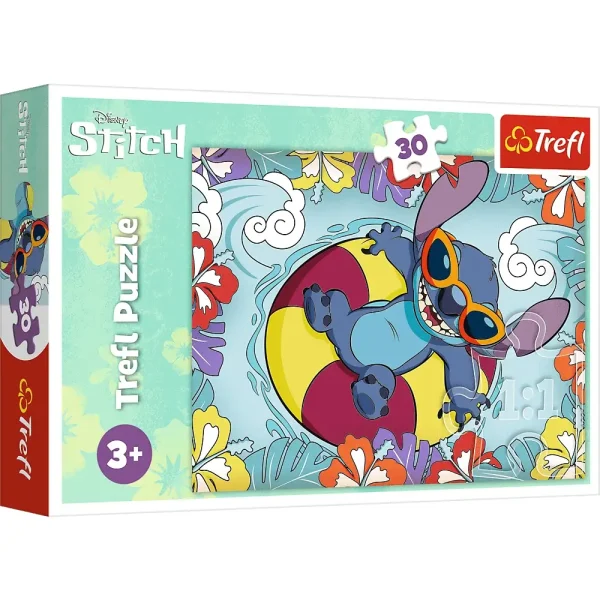 Puzzle 30 elemente "Lilo si Stitch in vacanta"